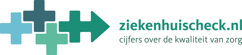 Logo Ziekenhuischeck. Cijfers over de kwaliteit van zorg.